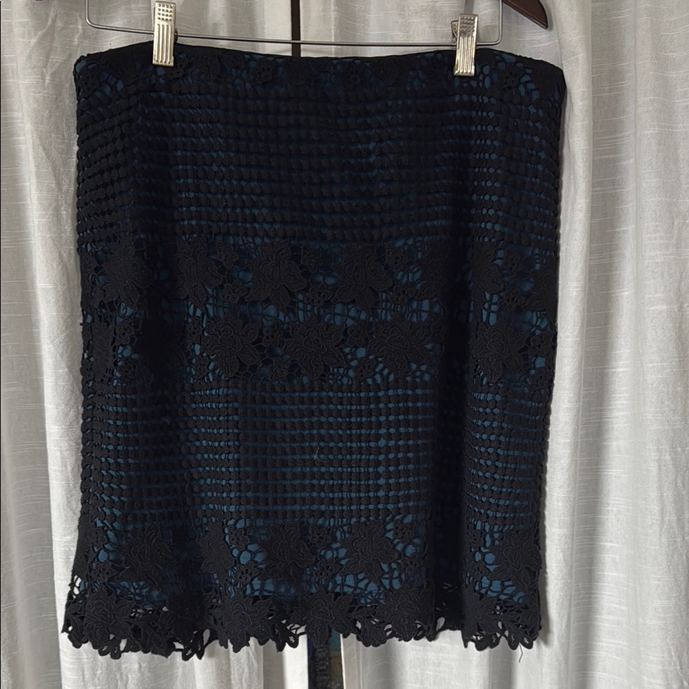 LOFT Blue Mini Pencil Skirt for Work